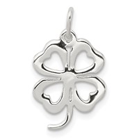Sterling Silver 4-leaf Clover Charm view 1