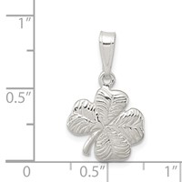 Sterling Silver 4-leaf Clover Charm view 3