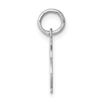 Sterling Silver Rhodium-plated Dollar Sign Polished view 2