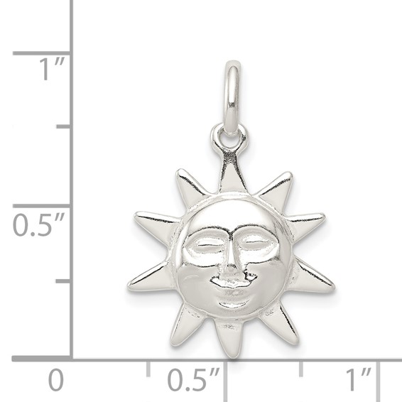 Sterling Silver Sun Charm