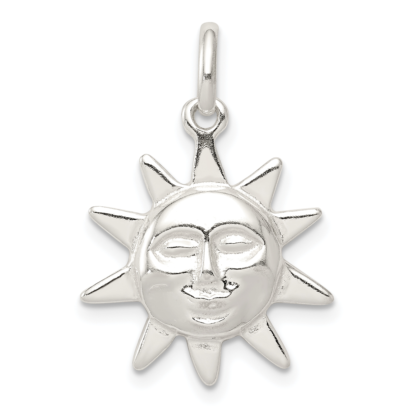 Sterling Silver Sun Charm (QC3900)