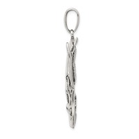 Sterling Silver Antiqued Moon Fairy Pendant view 2