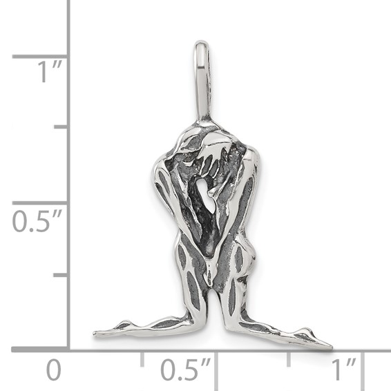 Sterling Silver Antiqued Man & Woman Charm