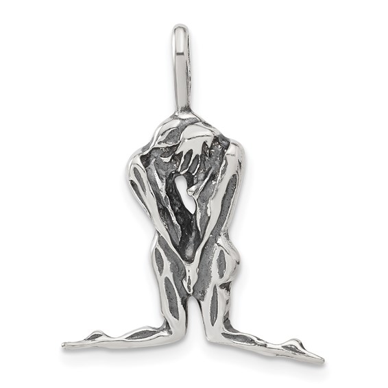 Sterling Silver Antiqued Man & Woman Charm