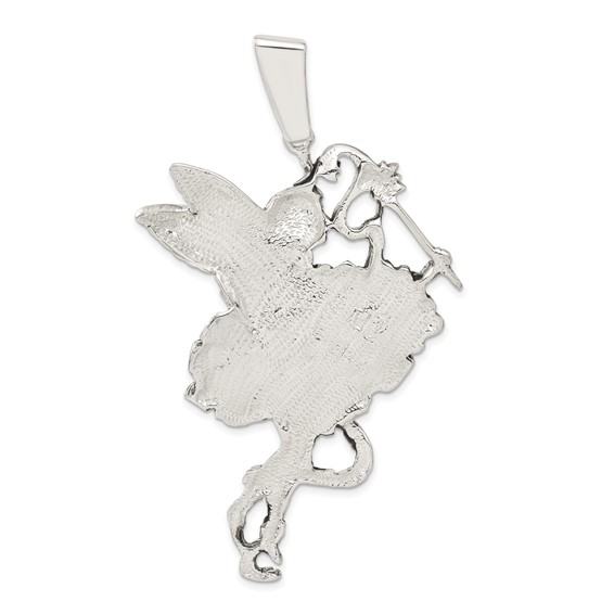 Sterling Silver Antiqued Fairy Pendant