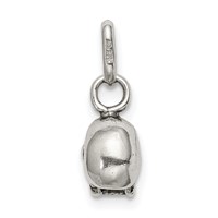 Sterling Silver Antiqued Skull Charm view 4