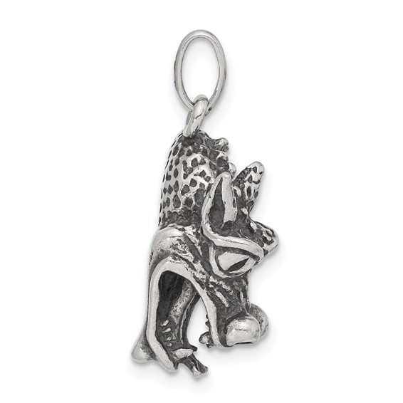 Sterling Silver Antiqued Dragon Head Charm