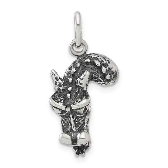 Sterling Silver Antiqued Dragon Head Charm