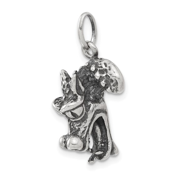 Sterling Silver Antiqued Dragon Head Charm
