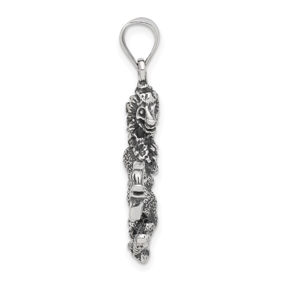 Sterling Silver Antiqued Griffin Pendant