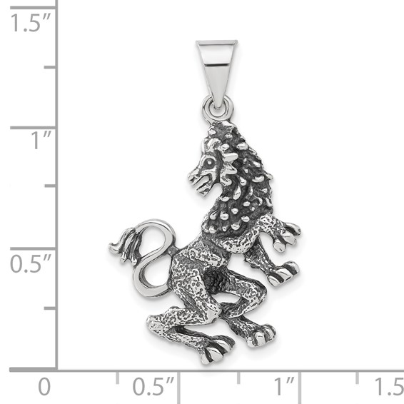 Sterling Silver Antiqued Griffin Pendant