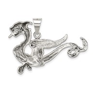 Sterling Silver Antiqued Dragon Charm view 4