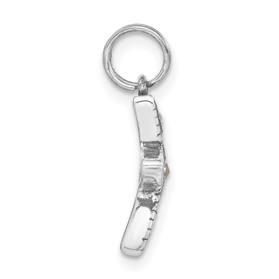 Sterling Silver Polished & Antiqued Marcasite Red Enameled Starfish Charm