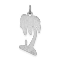 Sterling Silver Rhodium-plated Palm Tree Polished Charm view 4