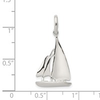 Sterling Silver Sailboat Charm view 3