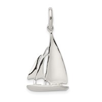 Sterling Silver Sailboat Charm view 1