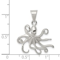 Sterling Silver Octopus Charm view 3