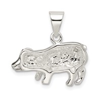 Sterling Silver Pig Charm view 4