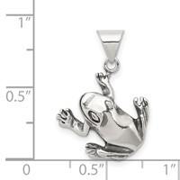 Sterling Silver Antiqued Frog Charm view 3
