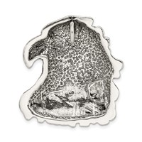 Sterling Silver Antiqued Eagle Head Pendant view 4