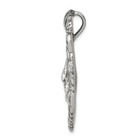 Sterling Silver Antiqued Lion Head Pendant view 2
