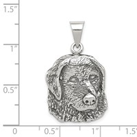 Sterling Silver Antiqued Dog Charm view 3