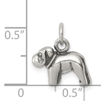 Sterling Silver Dog Charm view 3