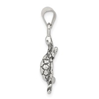 Sterling Silver Antiqued Turtle Charm view 2