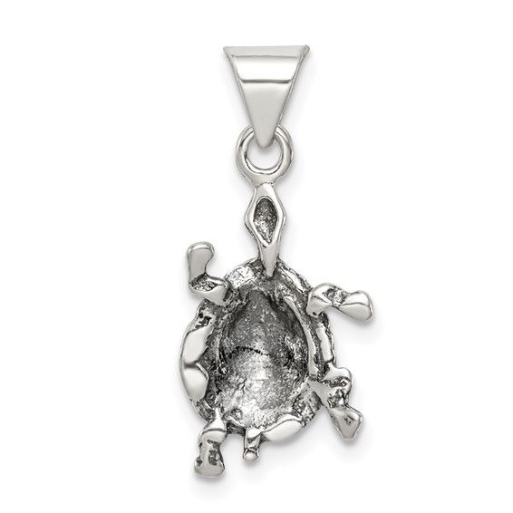 Sterling Silver Antiqued Turtle Charm