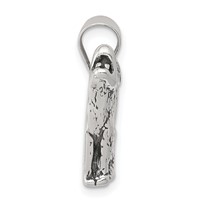 Sterling Silver Antiqued Wolf Charm view 2