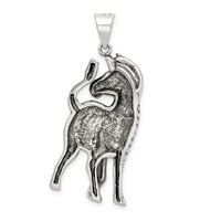 Sterling Silver Antiqued Zebra Pendant view 4
