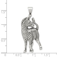 Sterling Silver Antiqued Zebra Pendant view 3