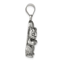 Sterling Silver Antiqued Squirrel Charm view 2