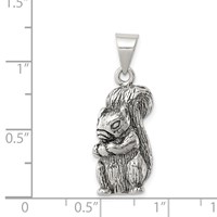 Sterling Silver Antiqued Squirrel Charm view 3