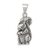 Sterling Silver Antiqued Squirrel Charm view 1