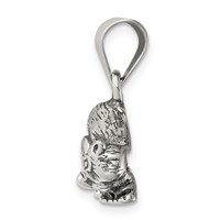 Sterling Silver Antiqued Raccoon Charm view 2