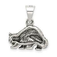 Sterling Silver Antiqued Raccoon Charm view 4
