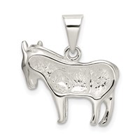 Sterling Silver Donkey Pendant view 4