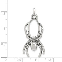 Sterling Silver Antiqued Spider Pendant view 3