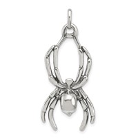 Sterling Silver Antiqued Spider Pendant view 1