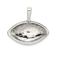 Sterling Silver Antiqued Football Pendant view 4