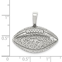 Sterling Silver Antiqued Football Pendant view 3