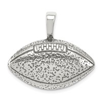 Sterling Silver Antiqued Football Pendant view 1