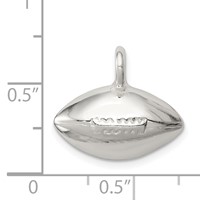 Sterling Silver Football Pendant view 3