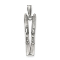 Sterling Silver Antiqued Ski's Charm view 1
