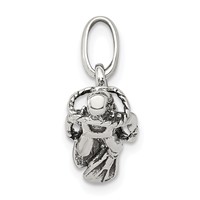 Sterling Silver Antiqued Scuba Diver Charm view 2