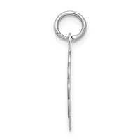 Sterling Silver Rhodium-plated Brocaded Letter a Initial Charm view 2