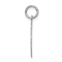 Sterling Silver Rhodium-plated Brocaded Letter B Initial Charm view 2