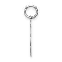Sterling Silver Rhodium-plated Brocaded Letter C Initial Charm view 2