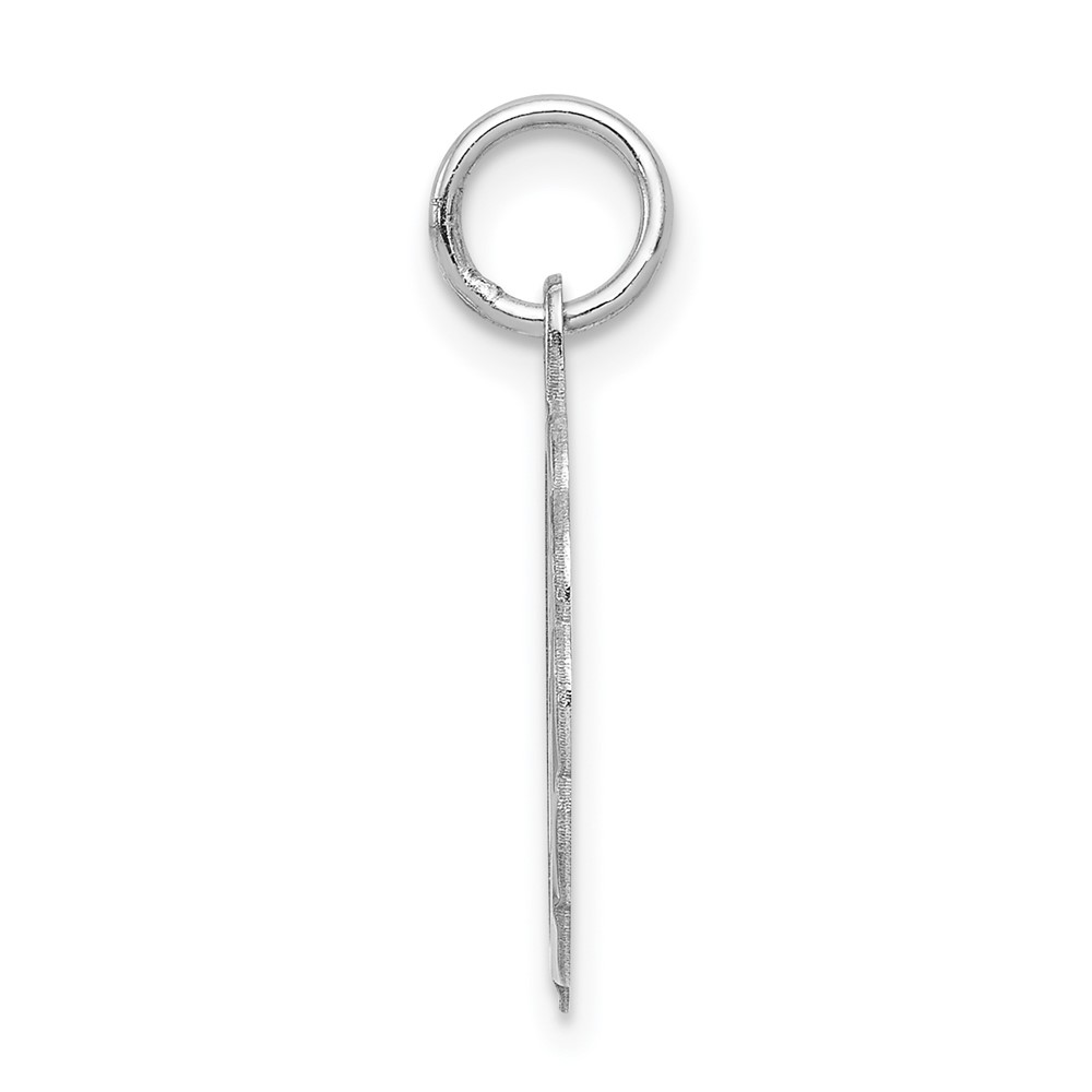 Sterling Silver/Rhodium-plated Brocaded Letter E Initial Pendant (QC4161E)